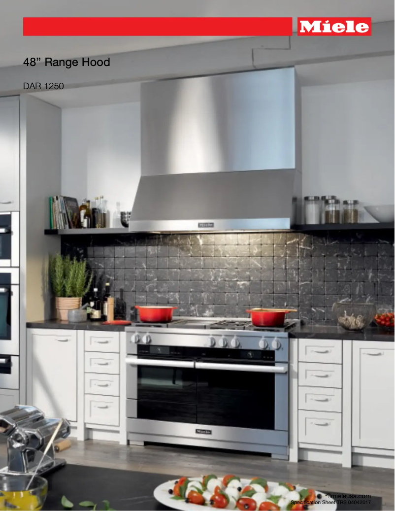 Página 1 del manual Ficha técnica Miele DAR 1250