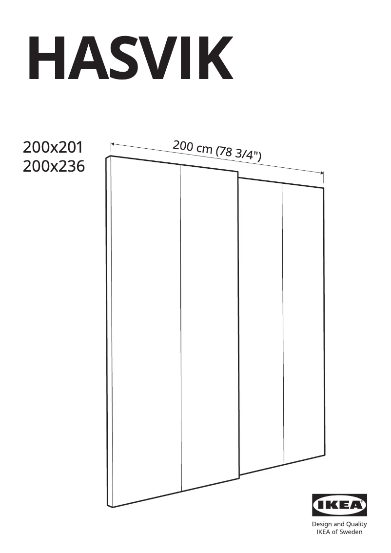 Page 1 de la notice Manuel utilisateur Ikea HASVIK 705.773.24