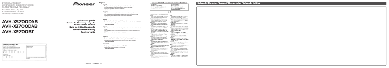 Página 1 del manual Guía de inicio rápido Pioneer AVH-X5700DAB