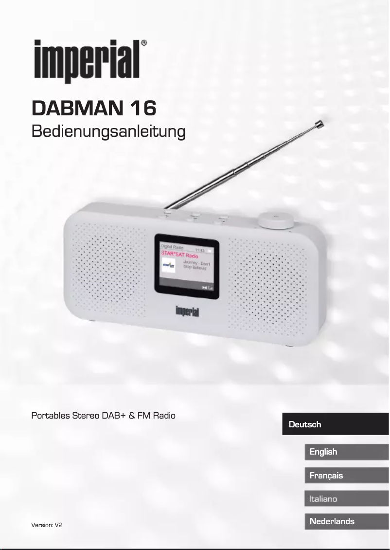 Page 1 de la notice Manuel utilisateur Imperial DABMAN 16