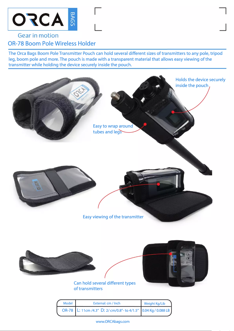 Page 1 de la notice Manuel utilisateur ORCA OR-78