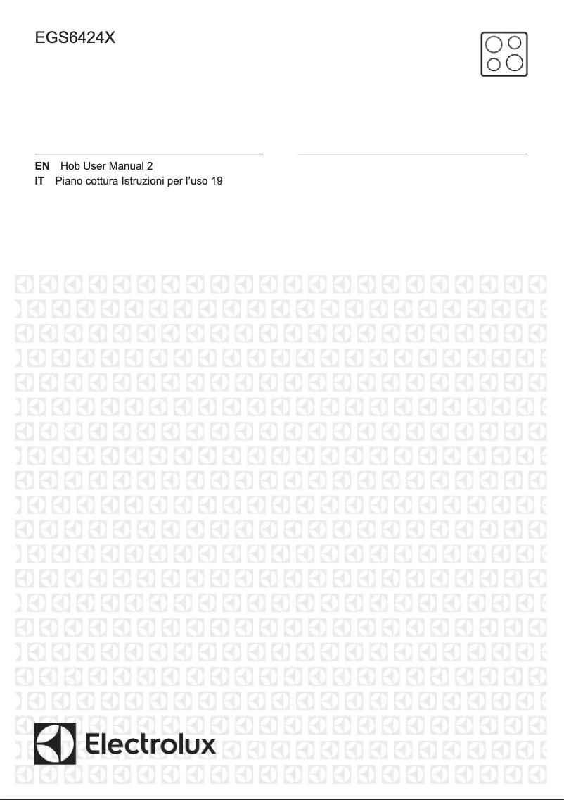 Page 1 de la notice Manuel utilisateur Electrolux EGS6434X