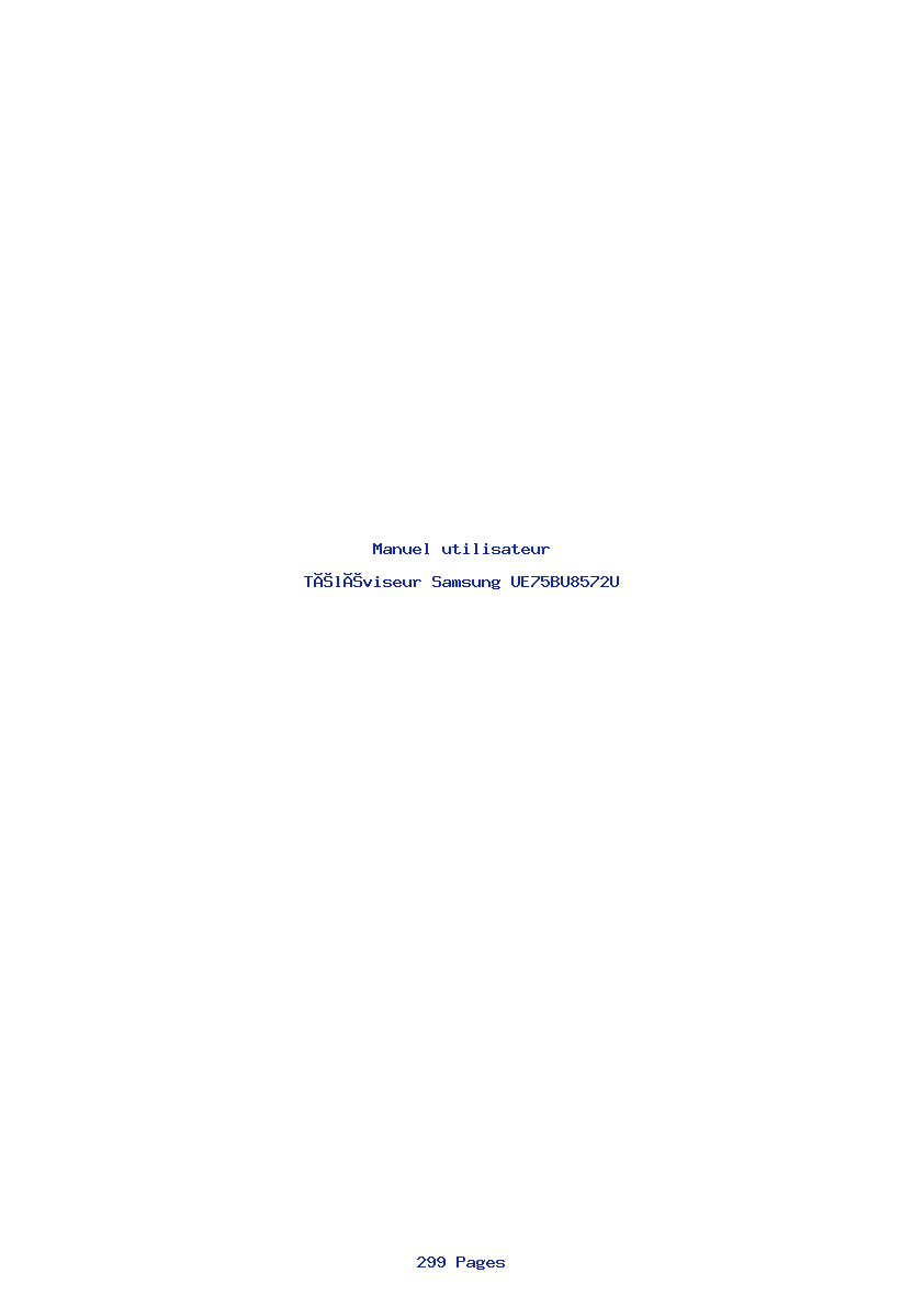 Page 1 de la notice Manuel utilisateur Samsung UE75BU8572U