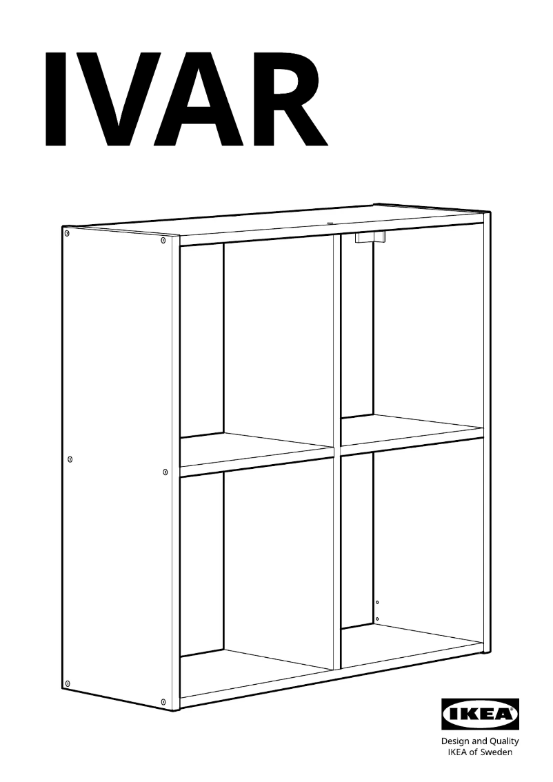 Page 1 de la notice Manuel utilisateur Ikea IVAR 805.223.31