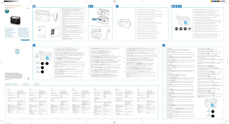 Page 1 de la notice Manuel utilisateur Philips AE2800