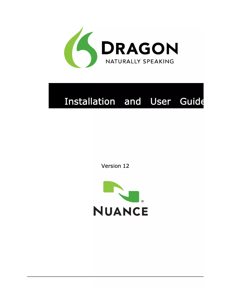 Page 1 de la notice Manuel utilisateur Nuance Dragon Naturally Speaking Premium 12.0 Mobile
