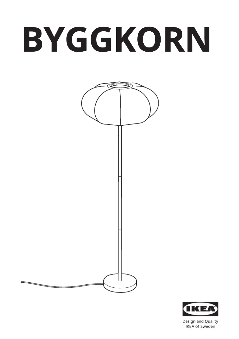 Page 1 de la notice Manuel utilisateur Ikea BYGGKORN 905.334.33