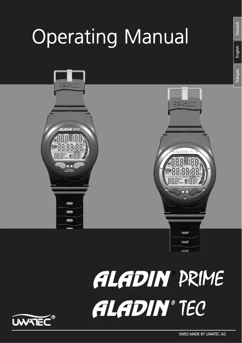 Page 1 de la notice Manuel utilisateur Uwatec Aladin Tec