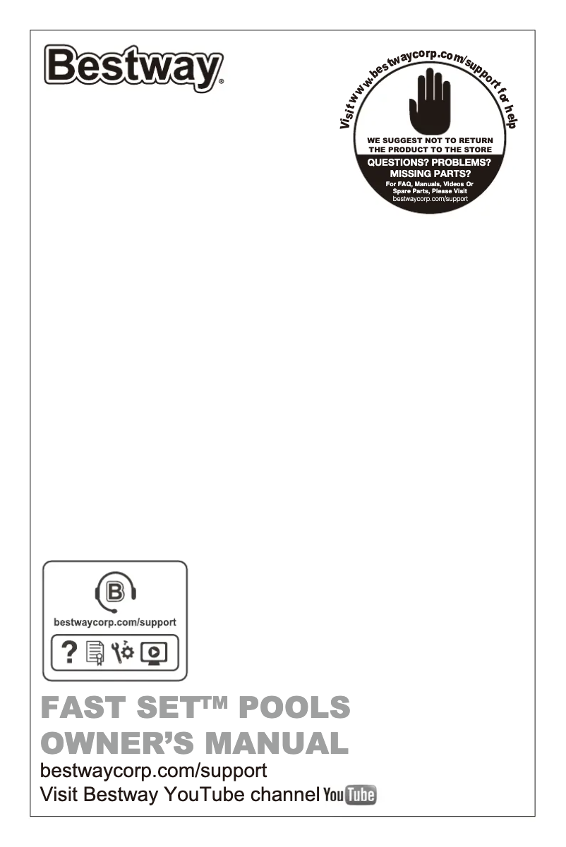 Page 1 of the manual User Manual Bestway Fast Set 57449