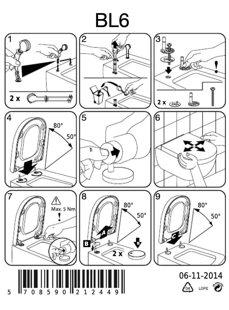 Page 1 de la notice Manuel utilisateur Pressalit Sway D