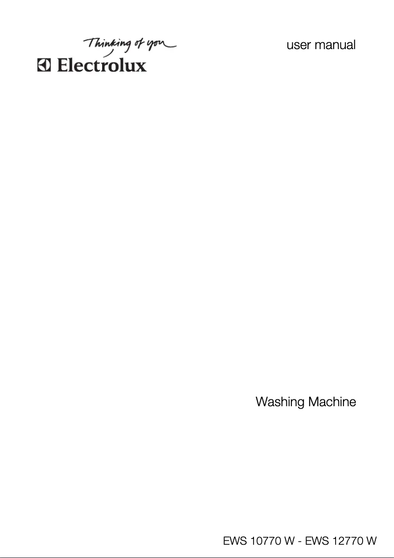 Página 1 del manual Manual de usuario Electrolux EWS 10770 W