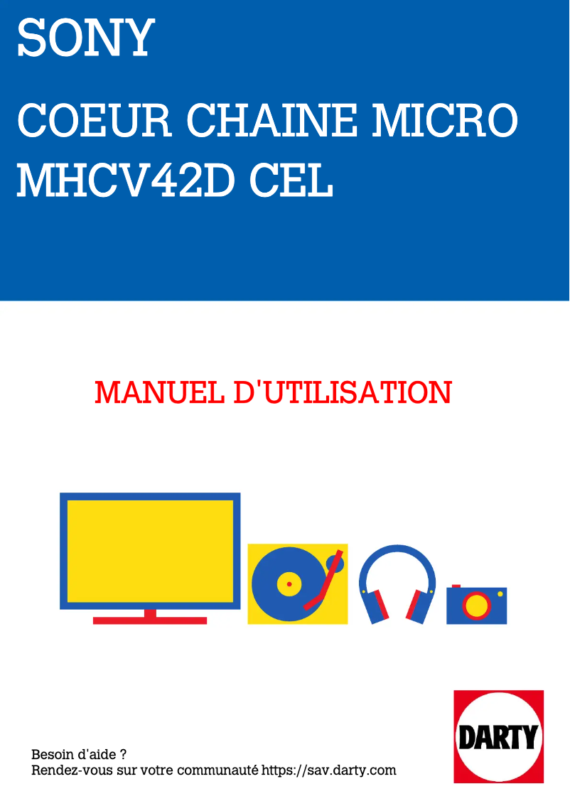 Page 1 de la notice Manuel utilisateur Sony MHC-V42D