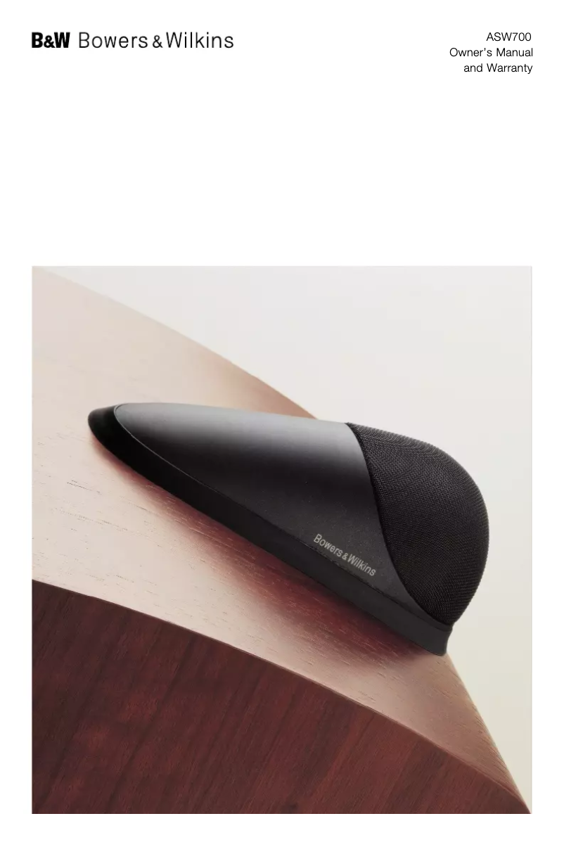Page 1 de la notice Manuel utilisateur Bowers & Wilkins ASW700