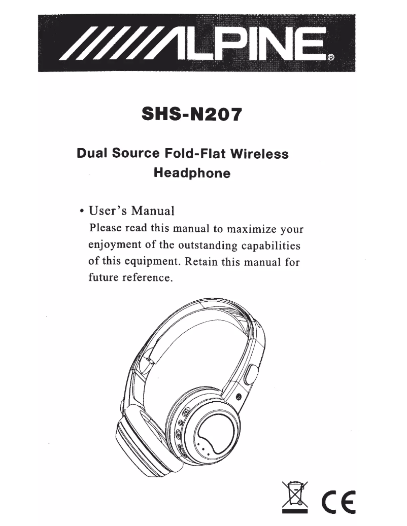 Page 1 of the manual User Manual Alpine SHS-N207