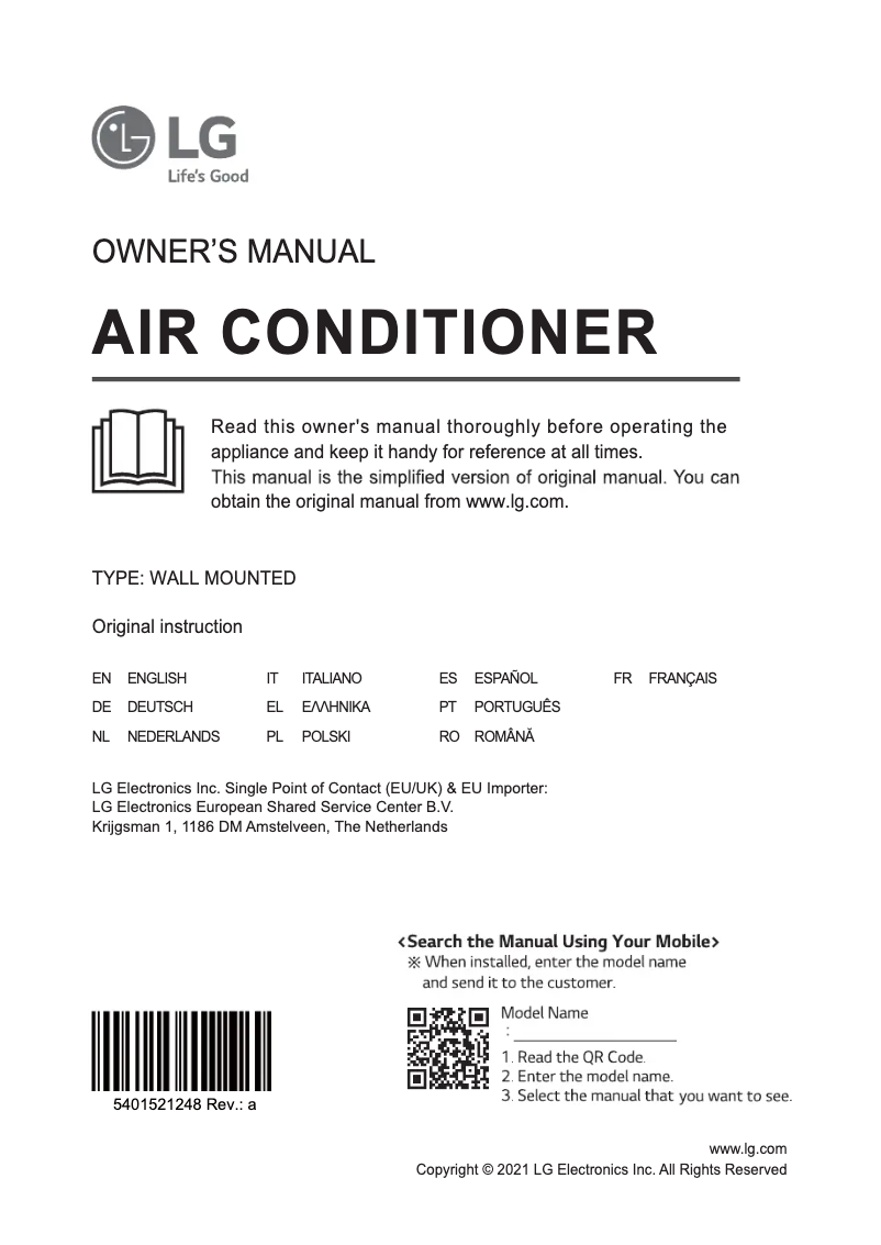 Page 1 de la notice Manuel utilisateur LG PC24SK