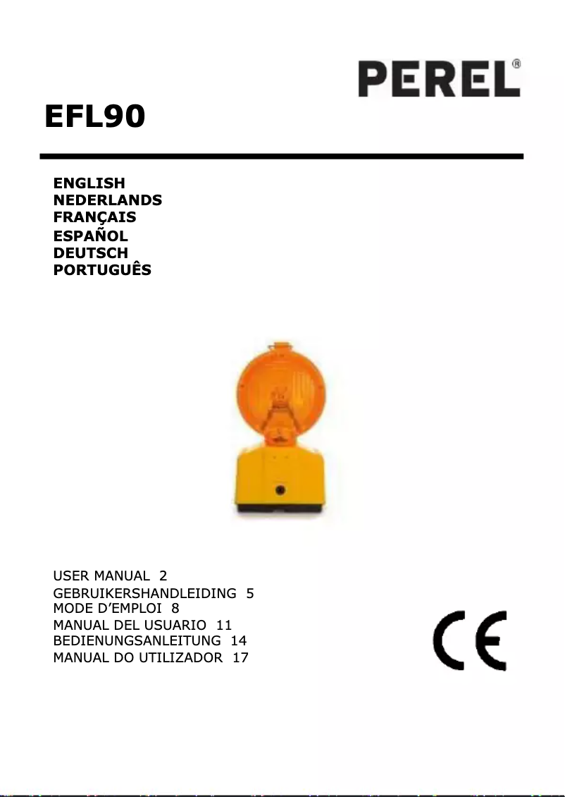 Página 1 del manual Manual de usuario Perel EFL90