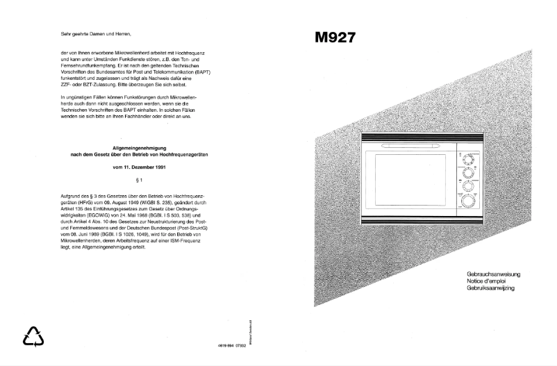 Página 1 del manual Manual de usuario Whirlpool AVM927