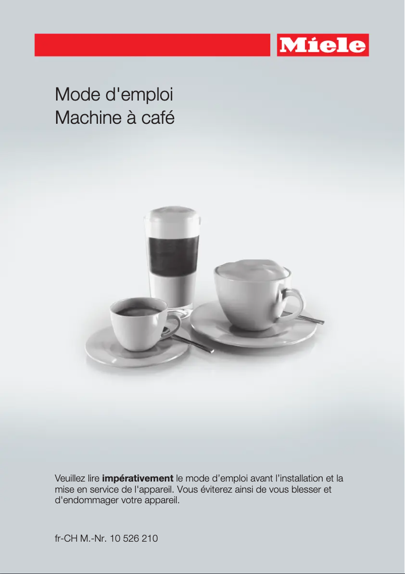 Page 1 de la notice Manuel utilisateur Miele CM 6150