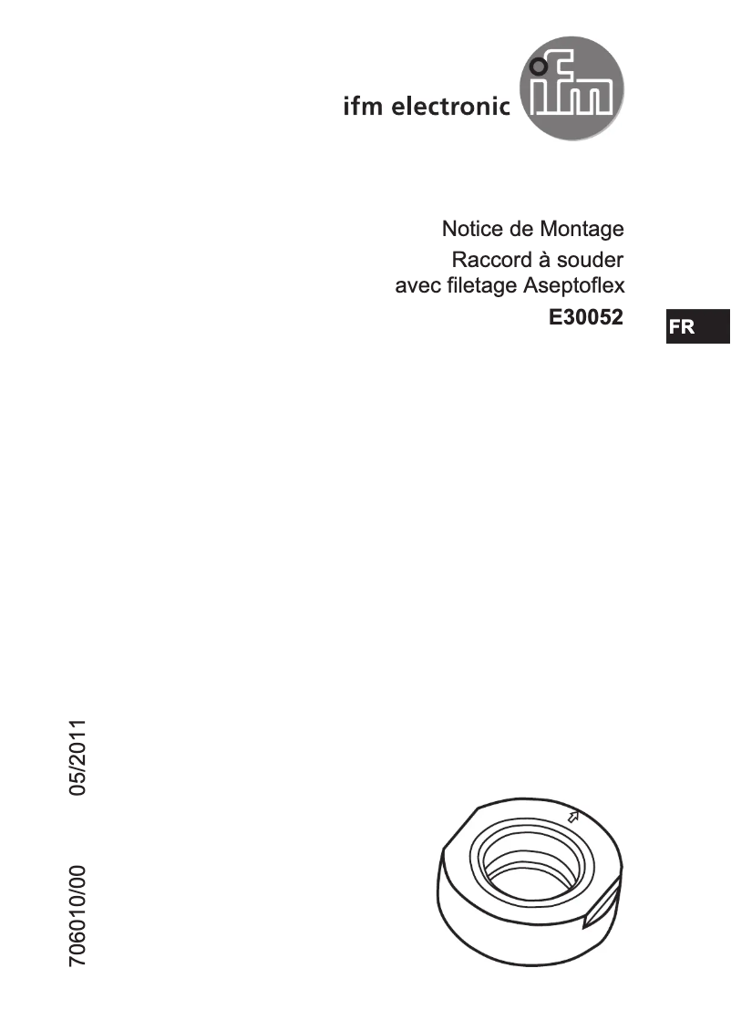 Page 1 de la notice Manuel utilisateur IFM E30052