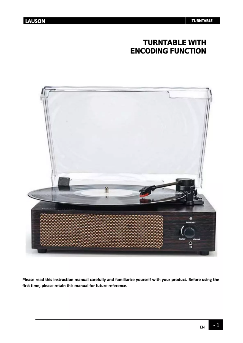 Page 1 de la notice Manuel utilisateur Lauson XN091