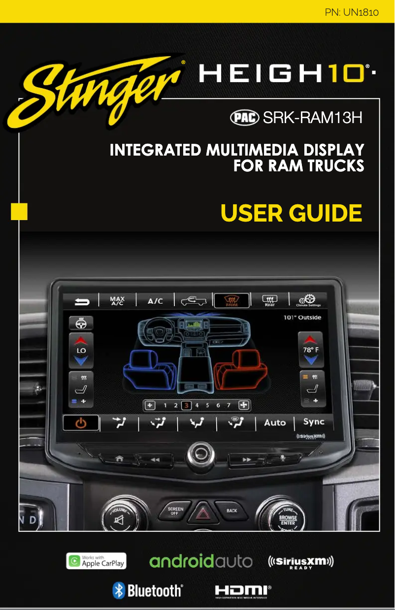 Page 1 de la notice Manuel utilisateur PAC SRK-RAM13H