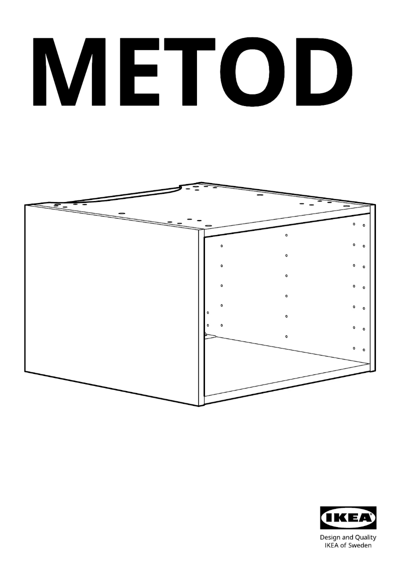 Page 1 de la notice Manuel utilisateur Ikea METOD 402.710.04
