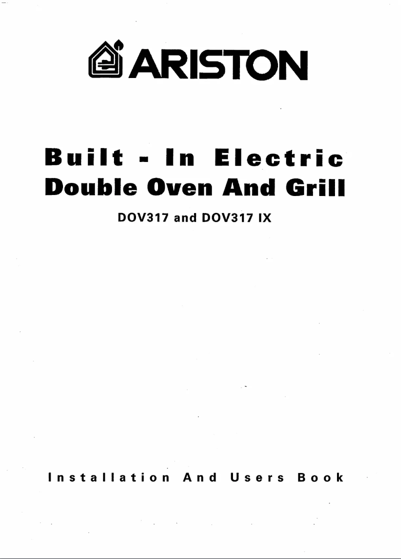 Page 1 de la notice Manuel utilisateur Ariston Thermo DOV317IX