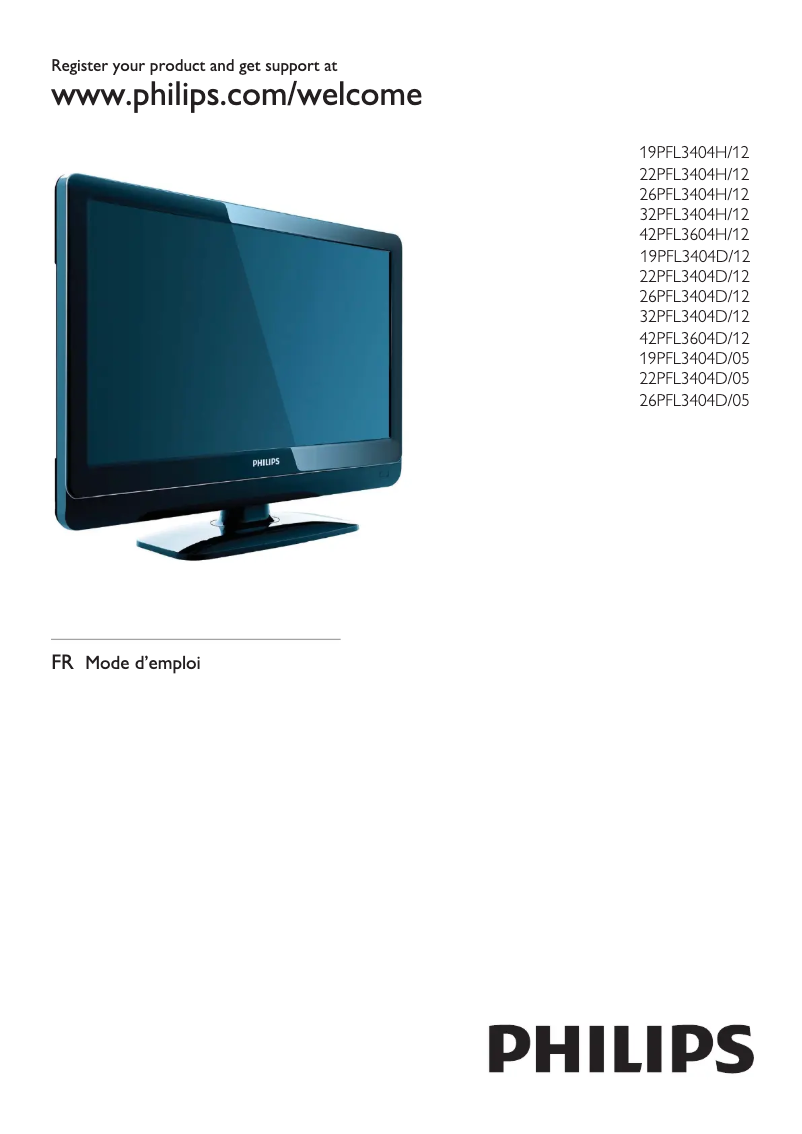 Page n°1 - Manuel utilisateur Philips 42PFL3604D