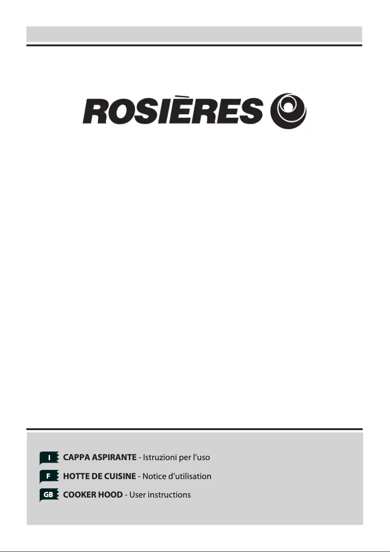 Page 1 de la notice Manuel utilisateur Rosieres RBS 93680 IN