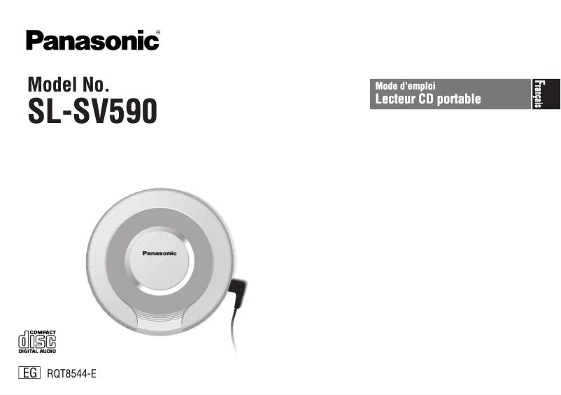 Page 1 de la notice Manuel utilisateur Panasonic SL-SV590