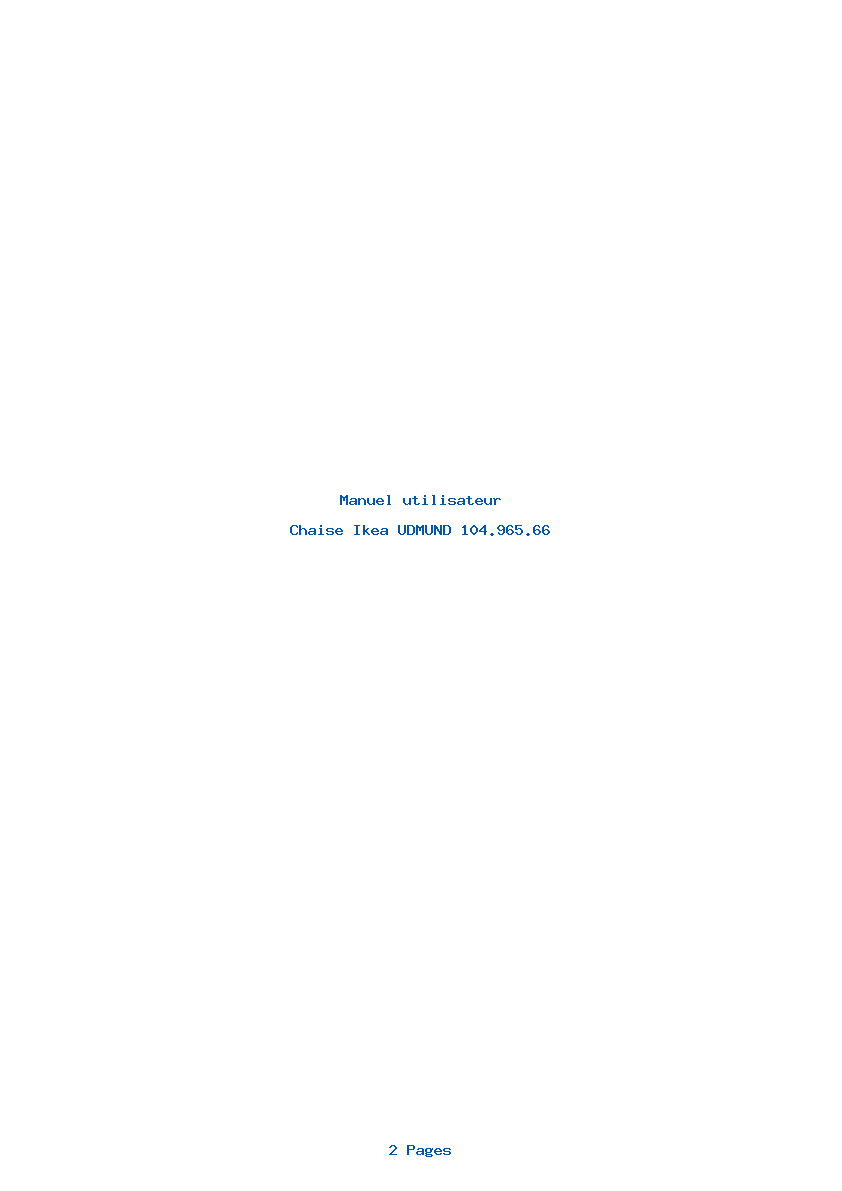 Page 1 de la notice Manuel utilisateur Ikea UDMUND 104.965.66