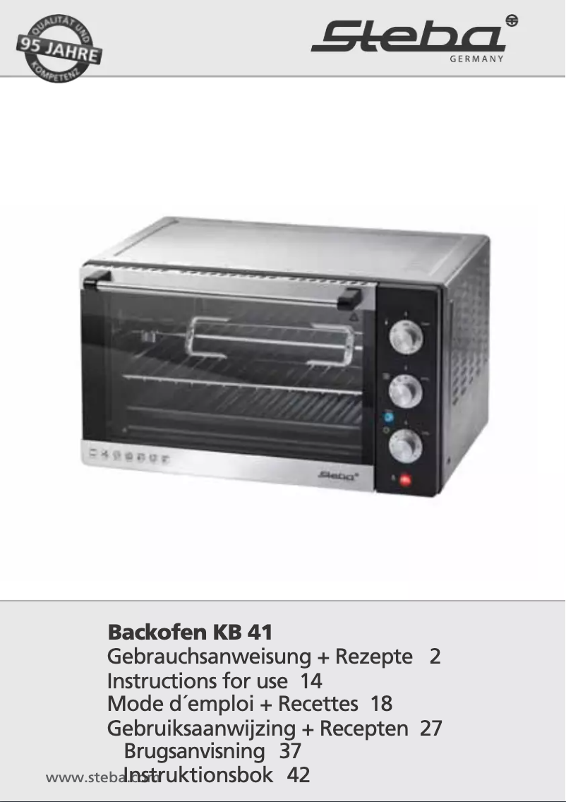 Page 1 de la notice Manuel utilisateur Steba KB 41