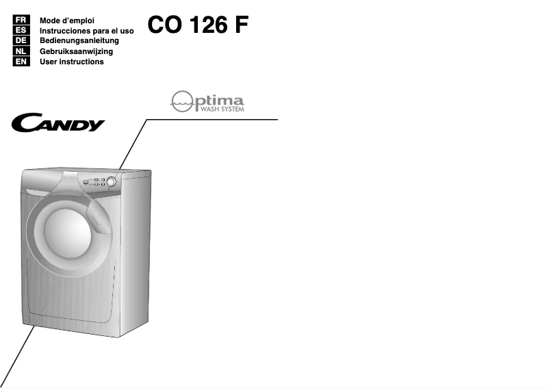 Página 1 del manual Manual de usuario Candy CO 126F/L1-S