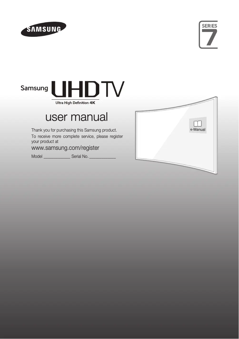 Página 1 del manual Manual de usuario Samsung UA48JU7500W