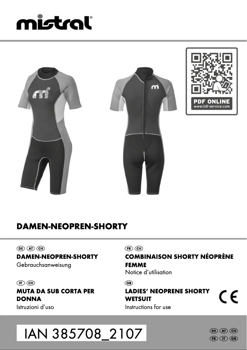 Page 1 de la notice Manuel utilisateur Mistral IAN 385708