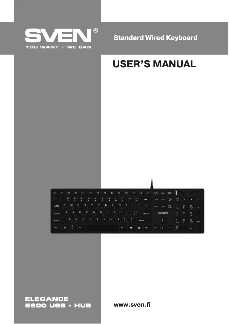 Page 1 de la notice Manuel utilisateur Sven Elegance 5600