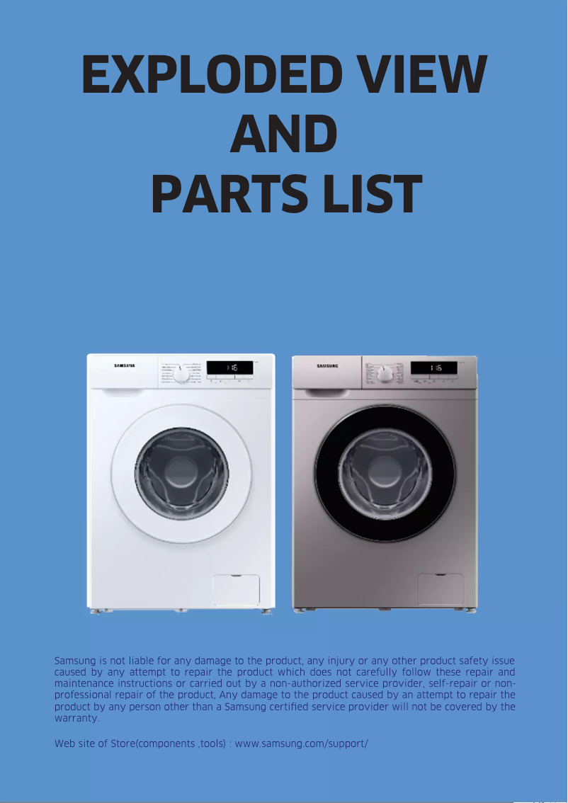 Página 1 del manual Ficha técnica Samsung WW80T301MBW