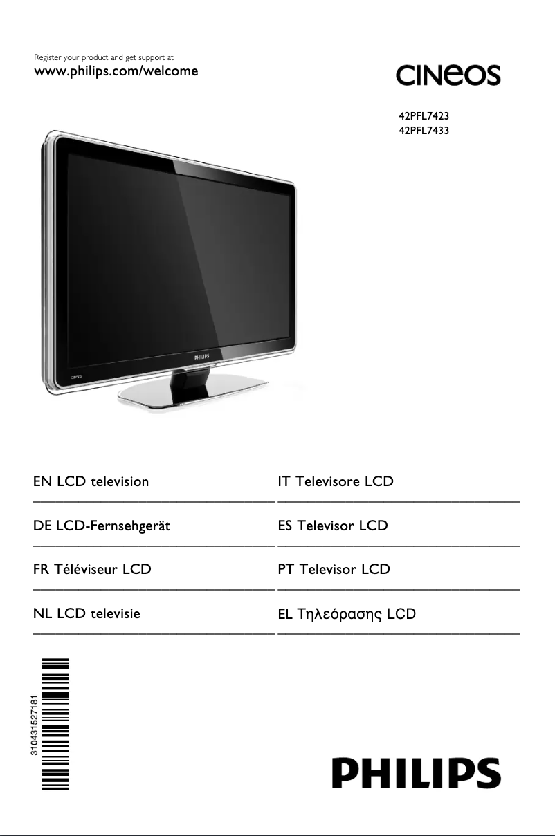 Page n°1 - Manuel utilisateur Philips 42PFL7423H