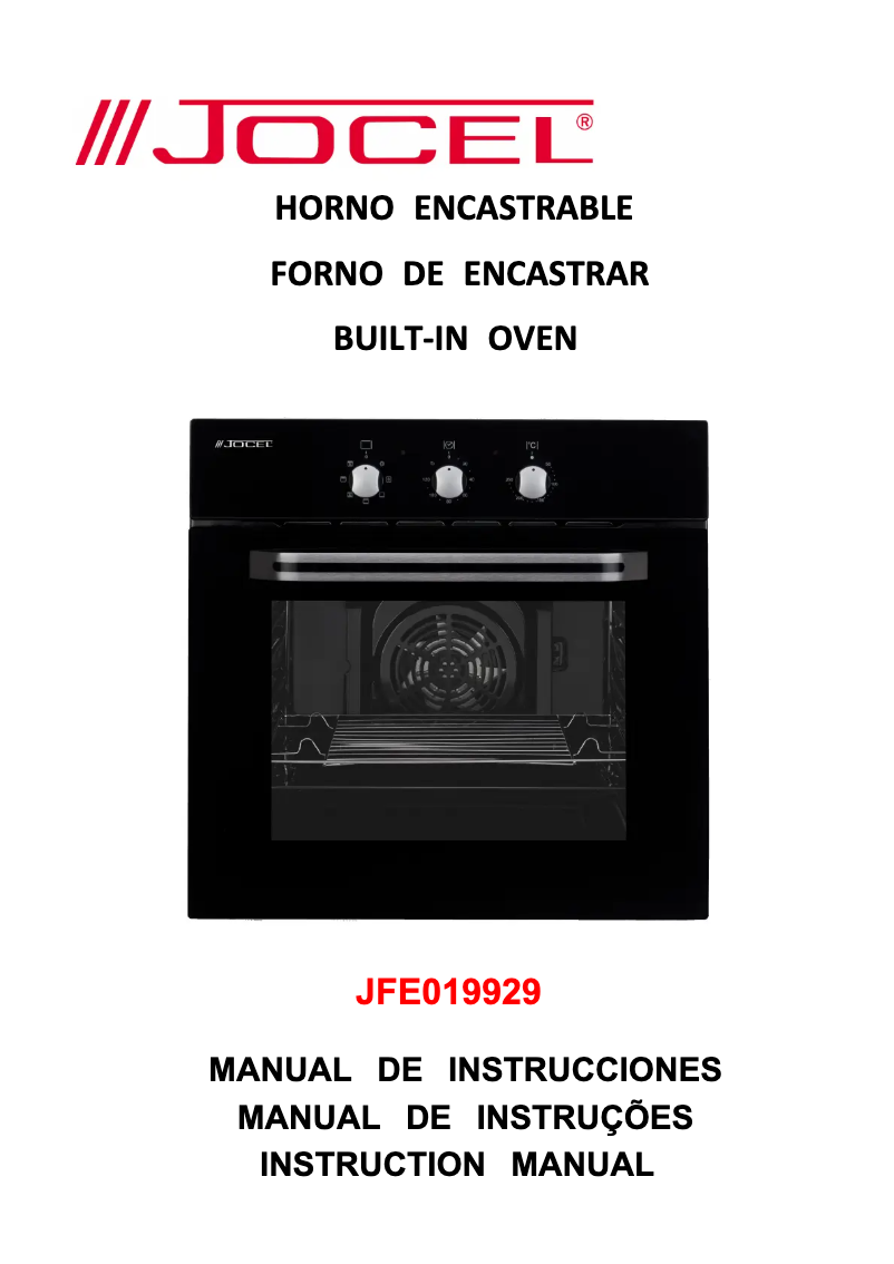 Page 1 de la notice Manuel utilisateur Jocel JFE019929