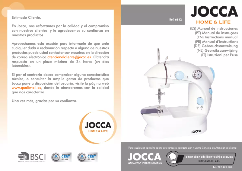 Página 1 del manual Manual de usuario Jocca 6642