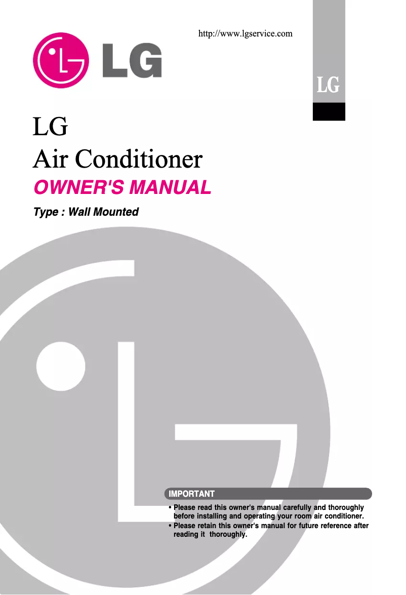 Page 1 of the manual User Manual LG ICE10R