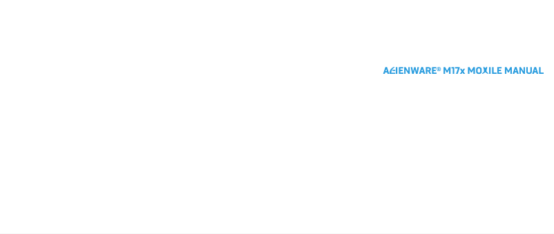 Página 1 del manual Manual de usuario Alienware M17x Mobile