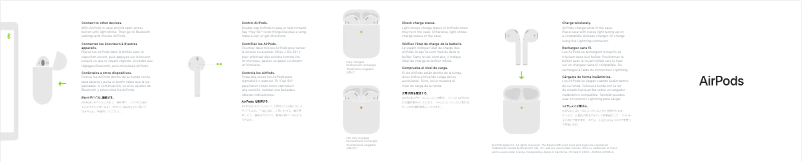 Page 1 de la notice Guide de démarrage rapide Apple AirPods