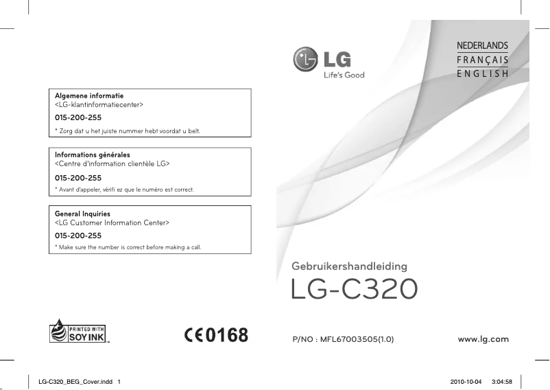 Page 1 de la notice Manuel utilisateur LG C320
