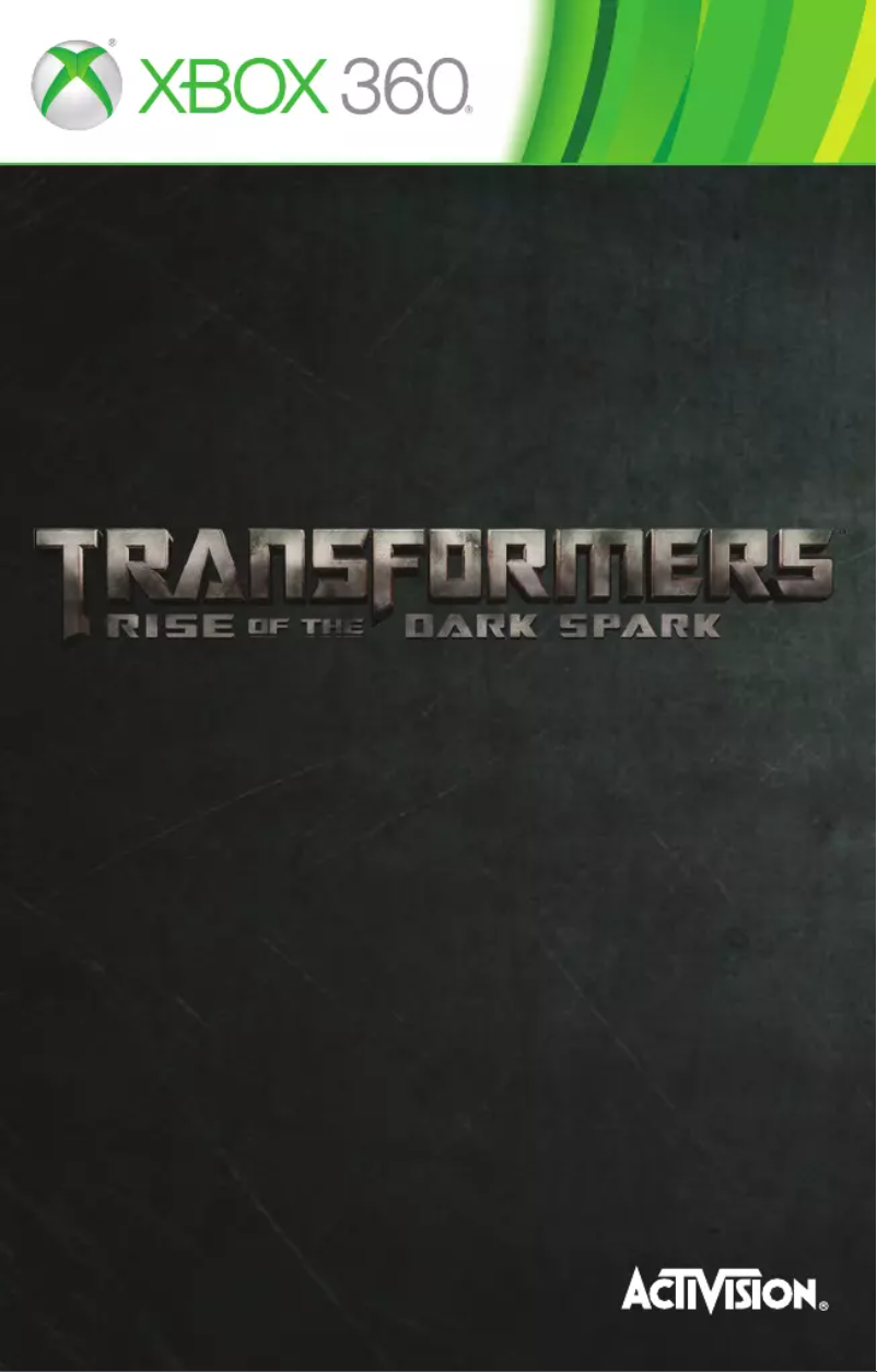 Page 1 de la notice Manuel utilisateur Microsoft Transformers - Rise of the Dark Spark (Xbox 360)