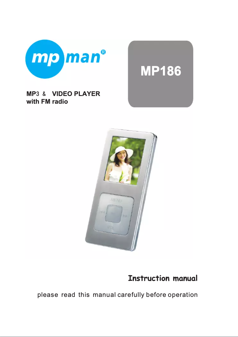 Page 1 of the manual User Manual Mpman MP186