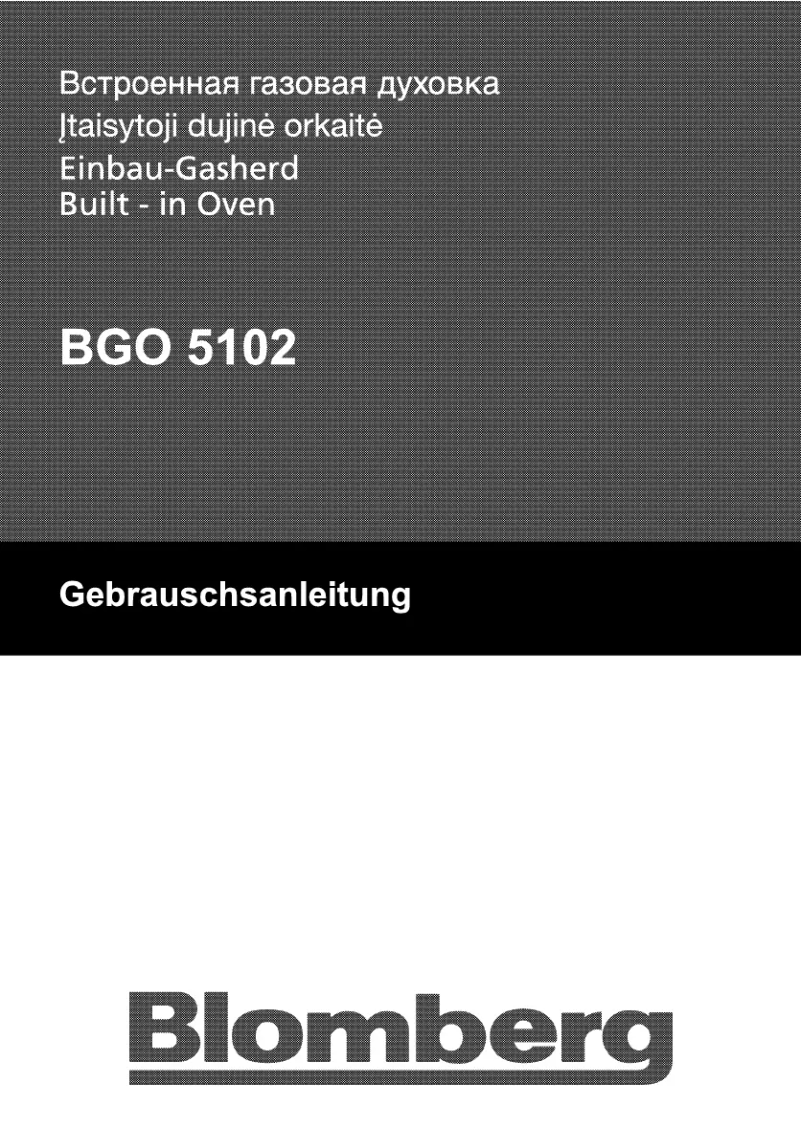 Page 1 de la notice Manuel utilisateur Blomberg BGO 5102 X