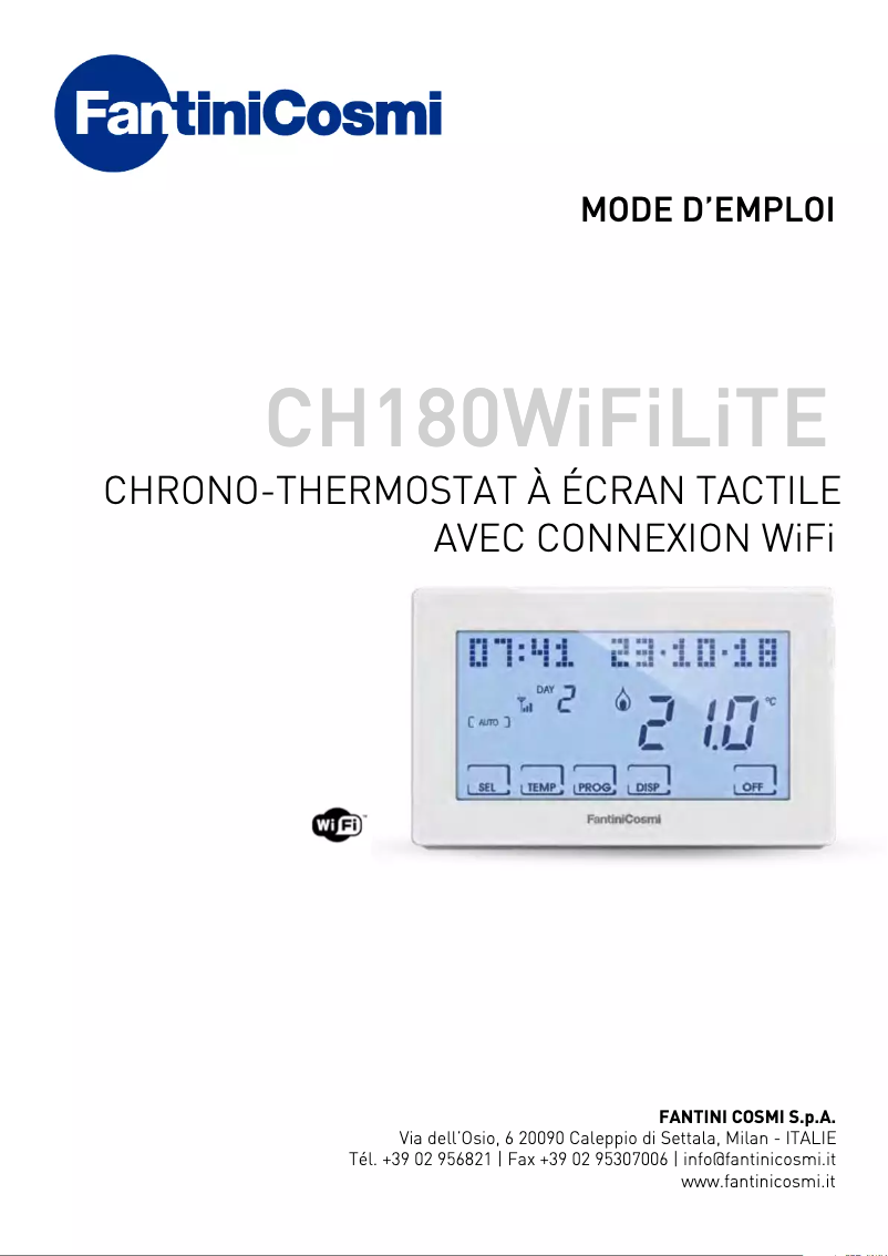 Página 1 del manual Manual de usuario Fantini Cosmi Intellicomfort CH180WIFILITE