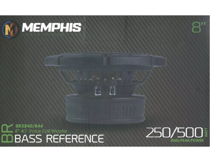 Page 1 de la notice Manuel utilisateur Memphis Audio BRX844