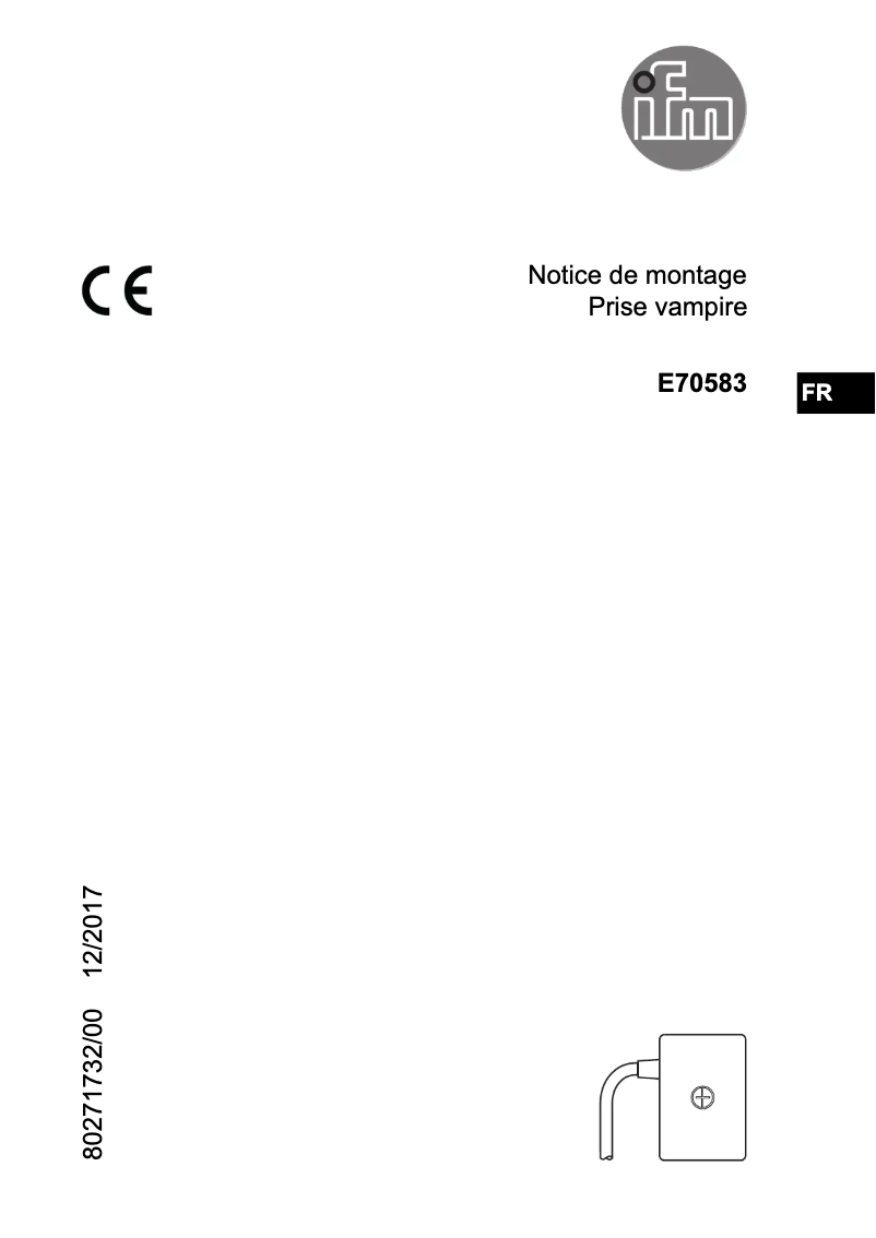 Page 1 de la notice Manuel utilisateur IFM E70583